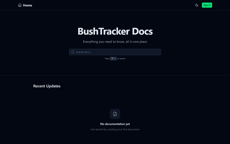 Captura de tela do BushDocs