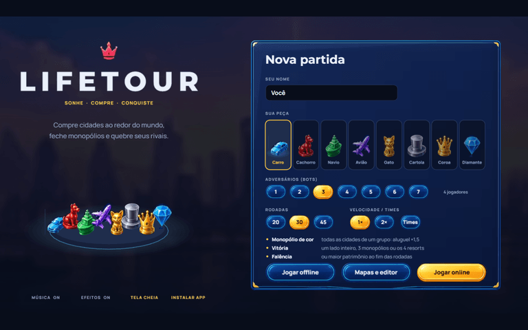 Captura de tela do LifeTour