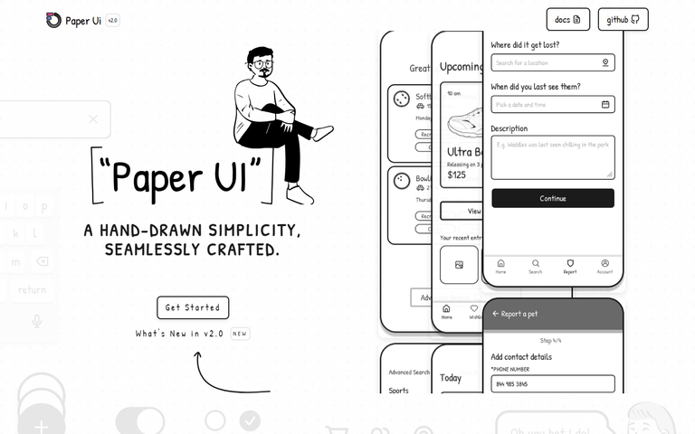 Captura de tela do Paper UI